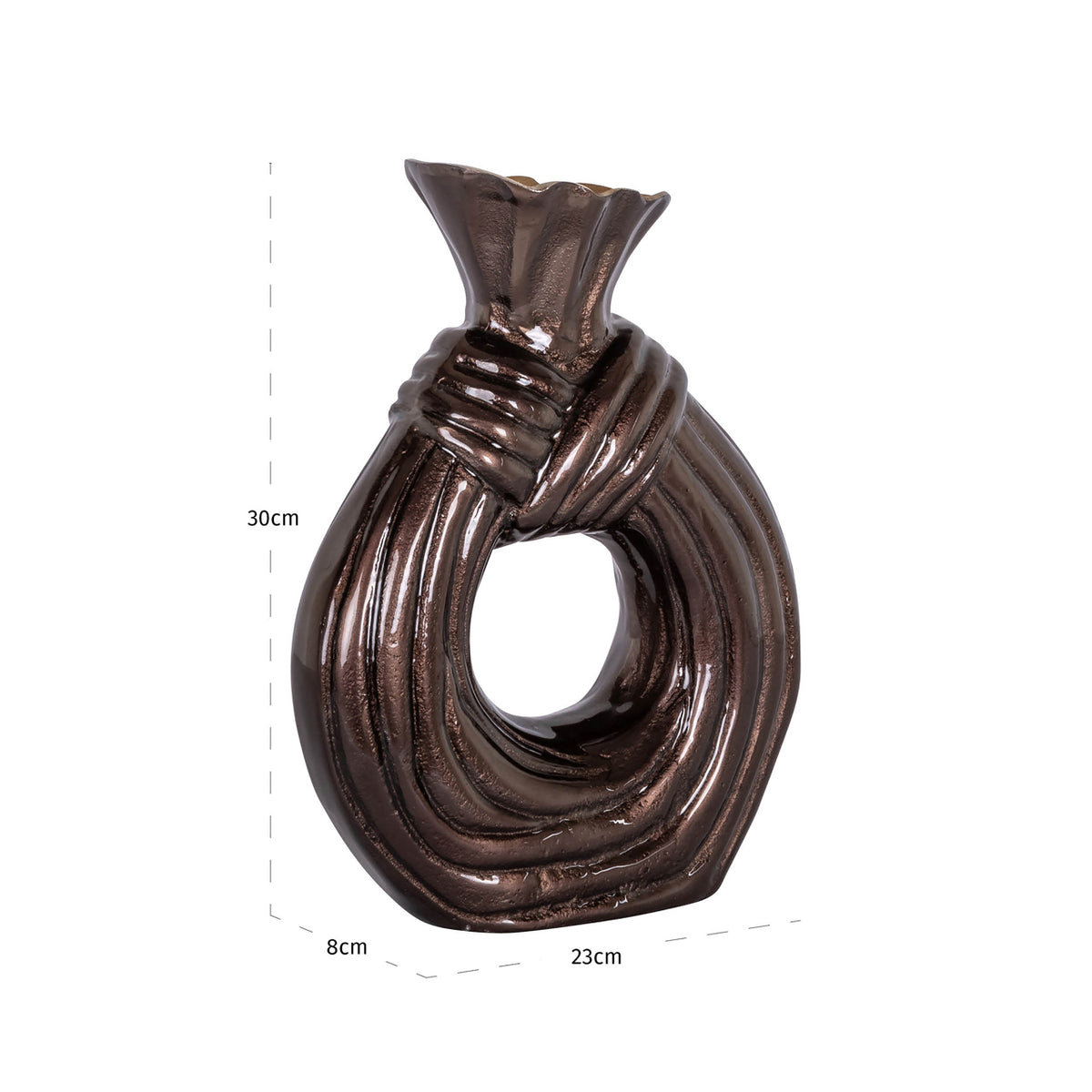 Richmond Interiors Vase Suen dark brown large Richmond Interiors