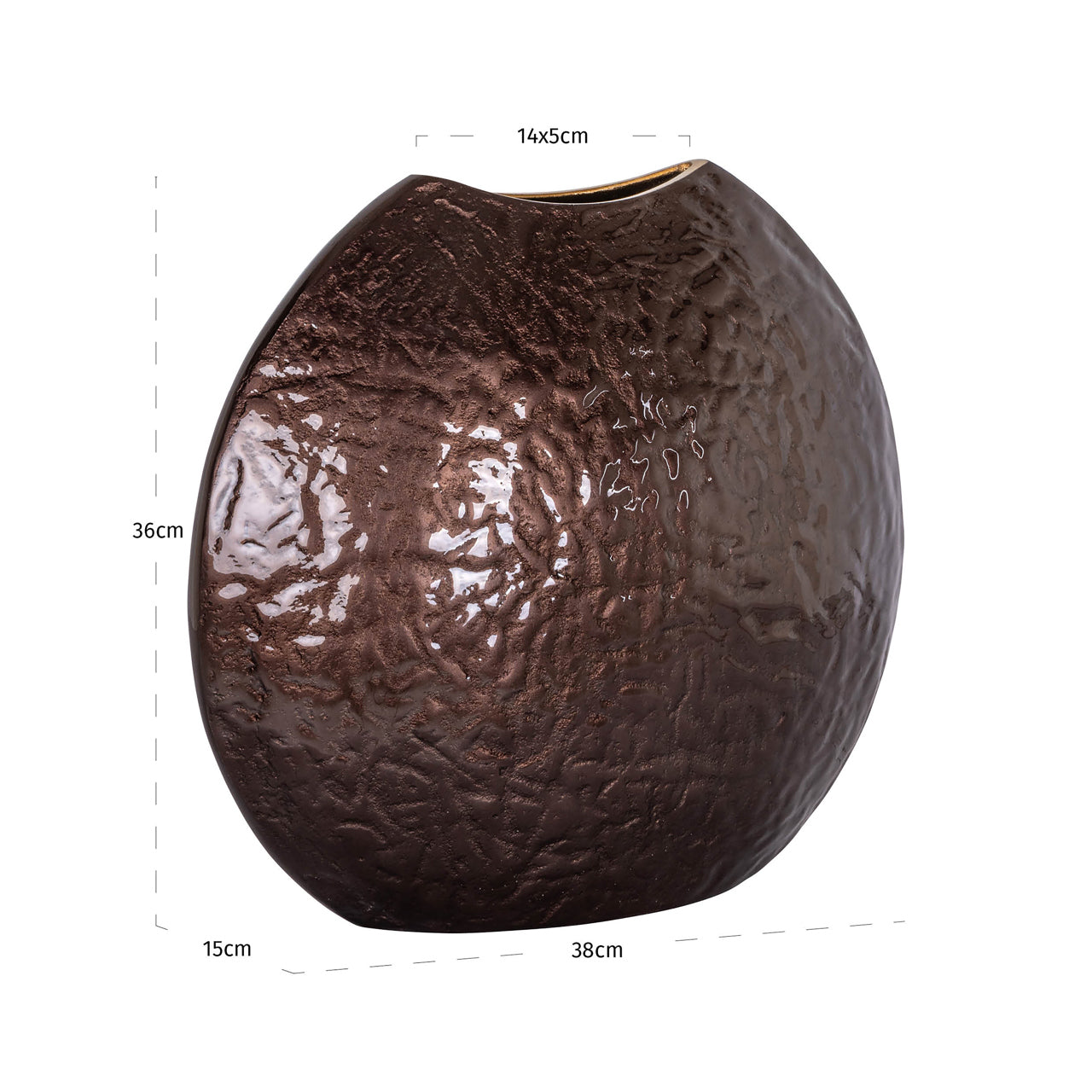 Richmond Interiors Vase Jony dark brown