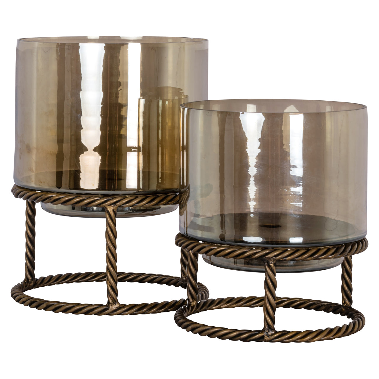 Richmond Interiors Windlicht Ropia brass antique small Windlicht Richmond Interiors