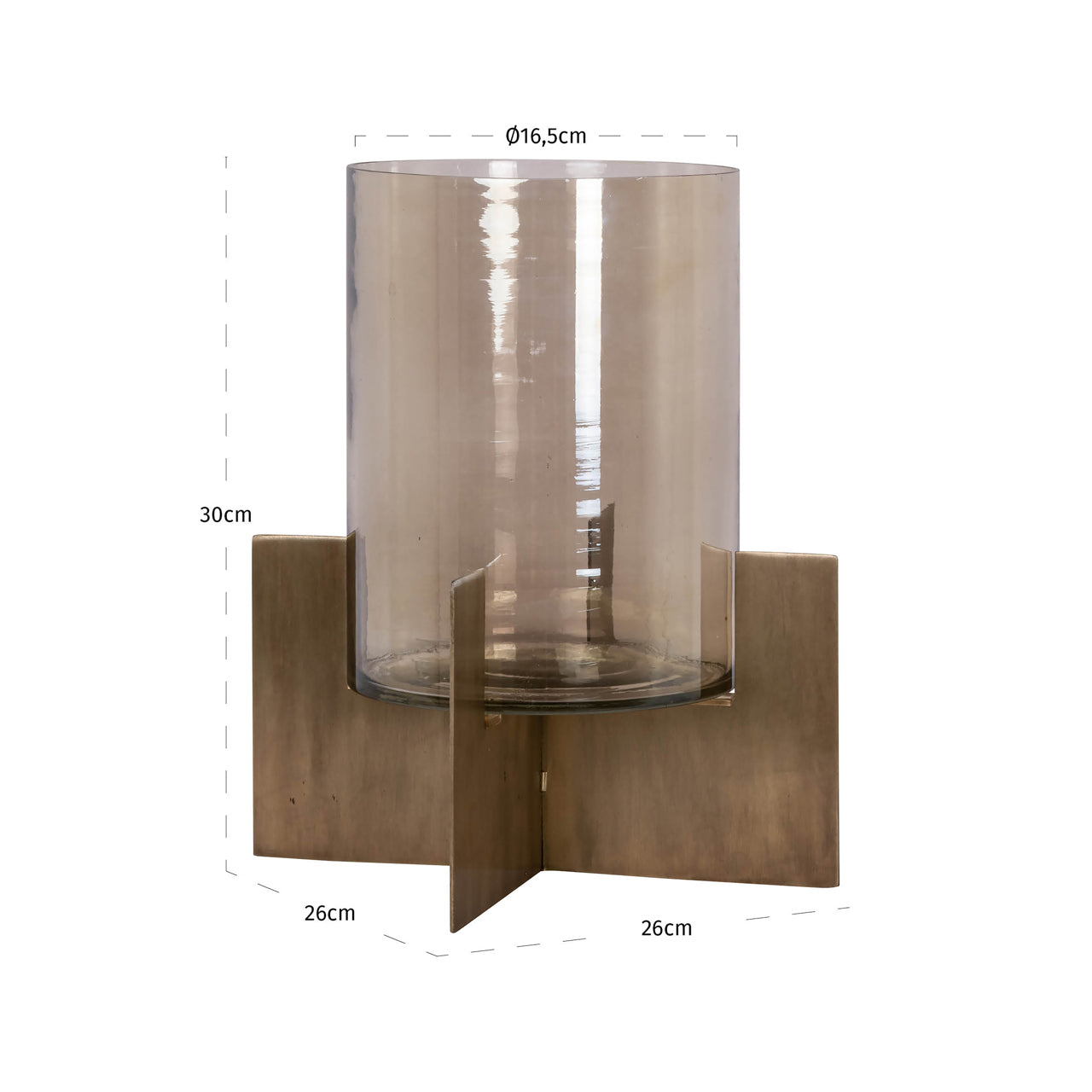 Richmond Interiors Windlicht Resa gold large Windlicht Richmond Interiors