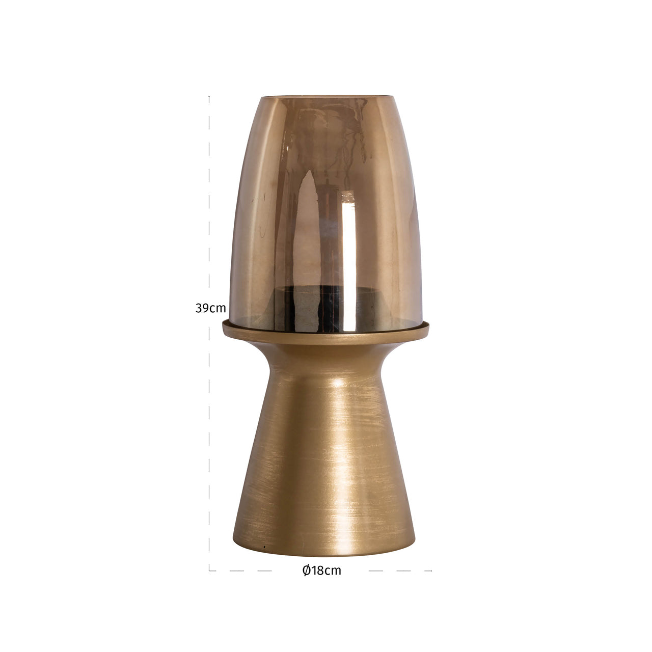 Richmond Interiors Windlicht Danea brushed gold small Windlicht Richmond Interiors