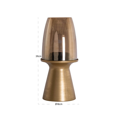 Richmond Interiors Windlicht Danea brushed gold small Windlicht Richmond Interiors