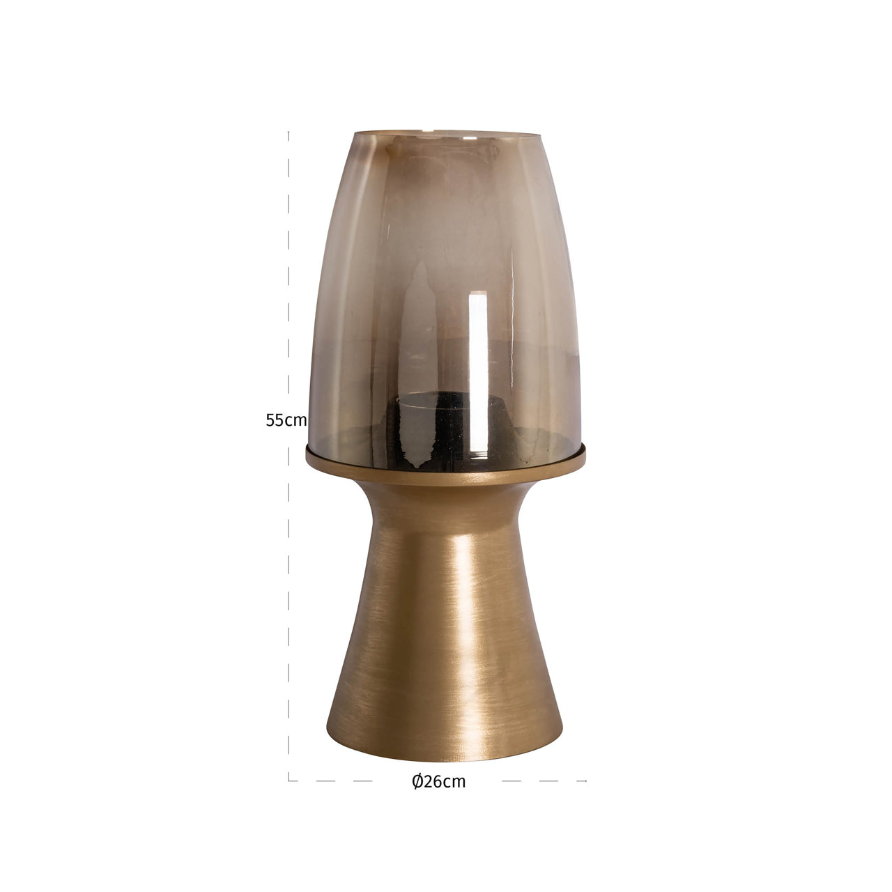 Richmond Interiors Windlicht Danea brushed gold large Windlicht Richmond Interiors