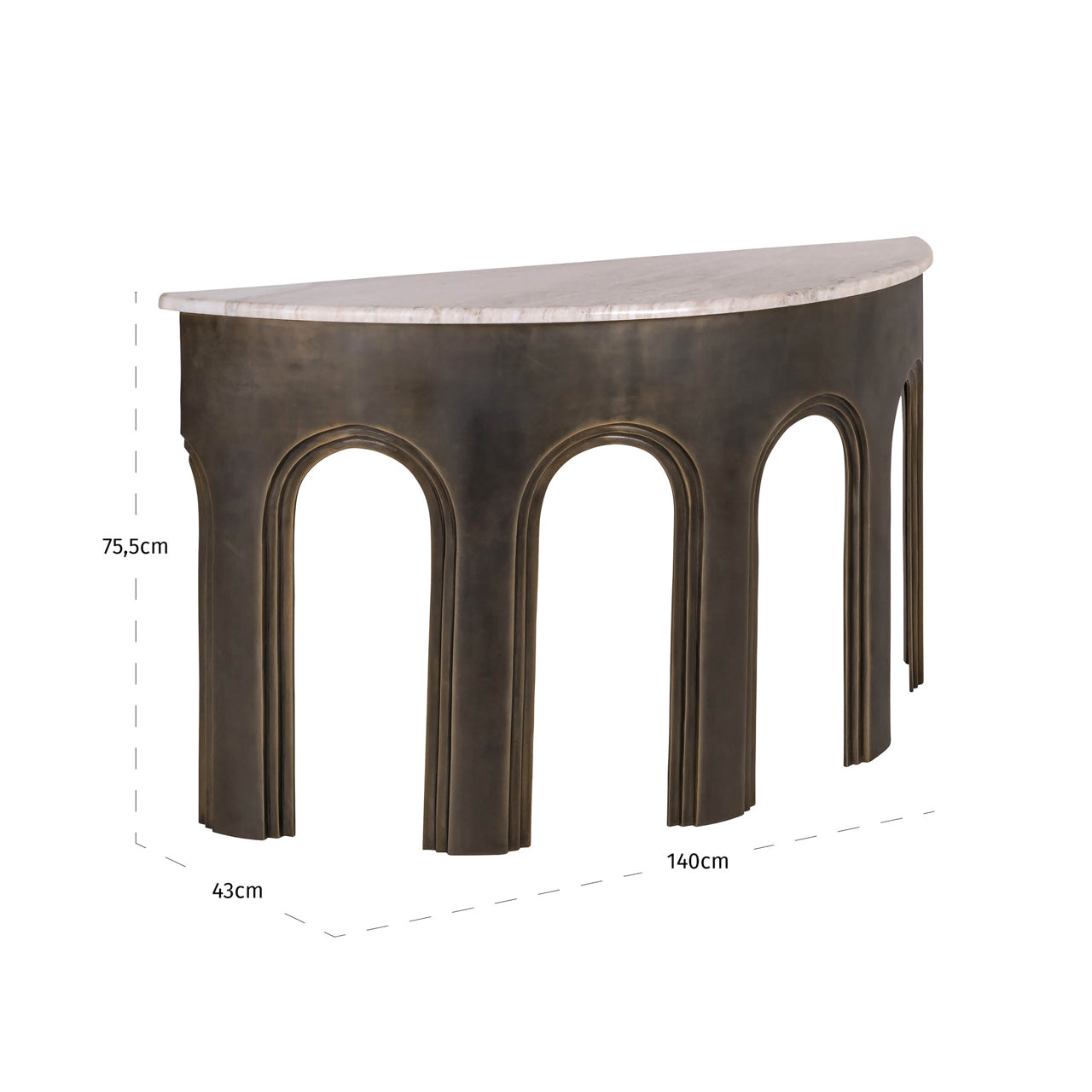 Richmond Interiors Konsole Sanchis brass antique Konsole Richmond Interiors