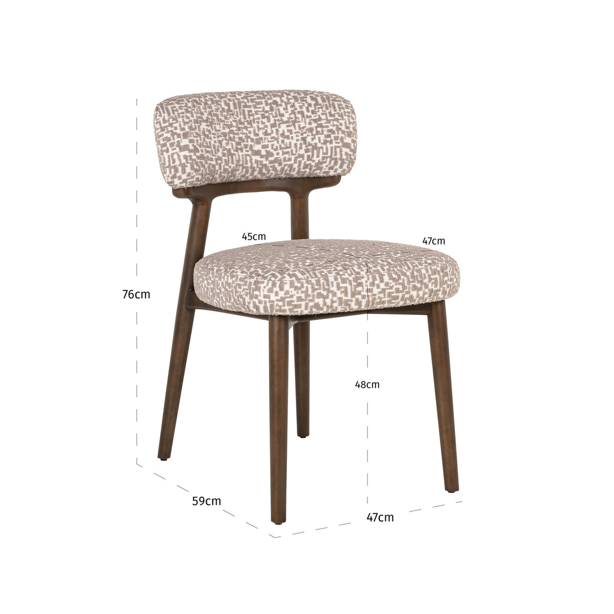Richmond Interiors Dining Chair Basker natural geo (Set of 2)
