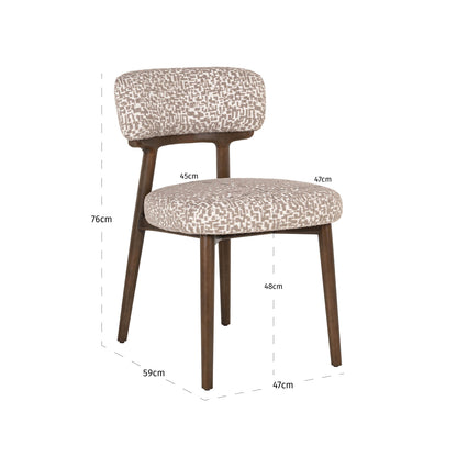 Richmond Interiors Dining Chair Basker natural geo (Set of 2)