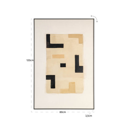 Richmond Interiors Wandkunst Vortex beige right Wandkunst Richmond Interiors