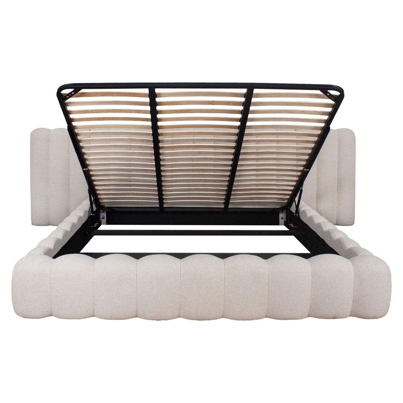 Richmond Interiors lit Cupidon crème fantaisie 180x210 (taille matelas (excl.)) avec rangement