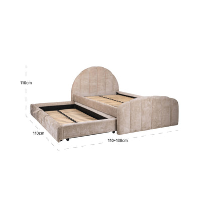 Richmond Interiors Bett Pixie clay chenille 120x200 with pull-out bed Bett Richmond Interiors