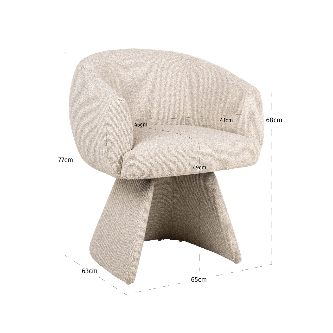 Richmond Interiors Esszimmerstuhl Quiriro biscotti swivel Esszimmerstuhl Richmond Interiors