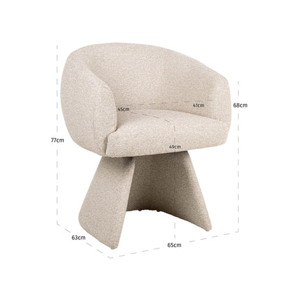 Richmond Interiors Esszimmerstuhl Quiriro biscotti swivel Esszimmerstuhl Richmond Interiors