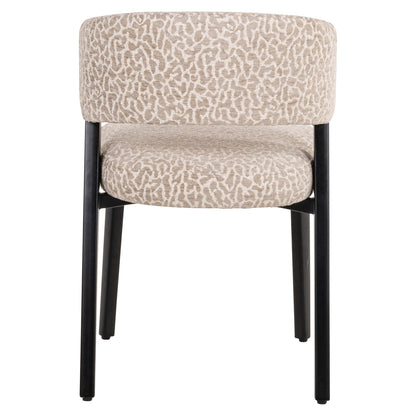 Richmond Interiors Esszimmerstuhl Zeno beige leopard Esszimmerstuhl Richmond Interiors