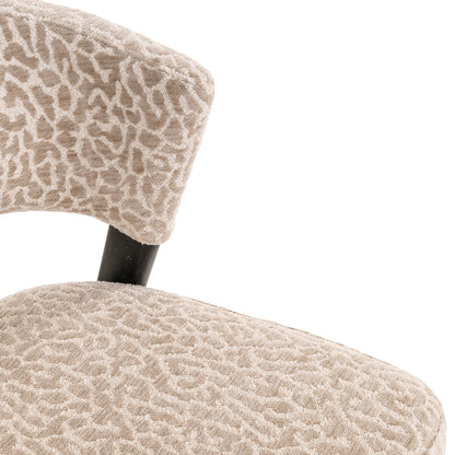 Richmond Interiors Esszimmerstuhl Zeno beige leopard Esszimmerstuhl Richmond Interiors