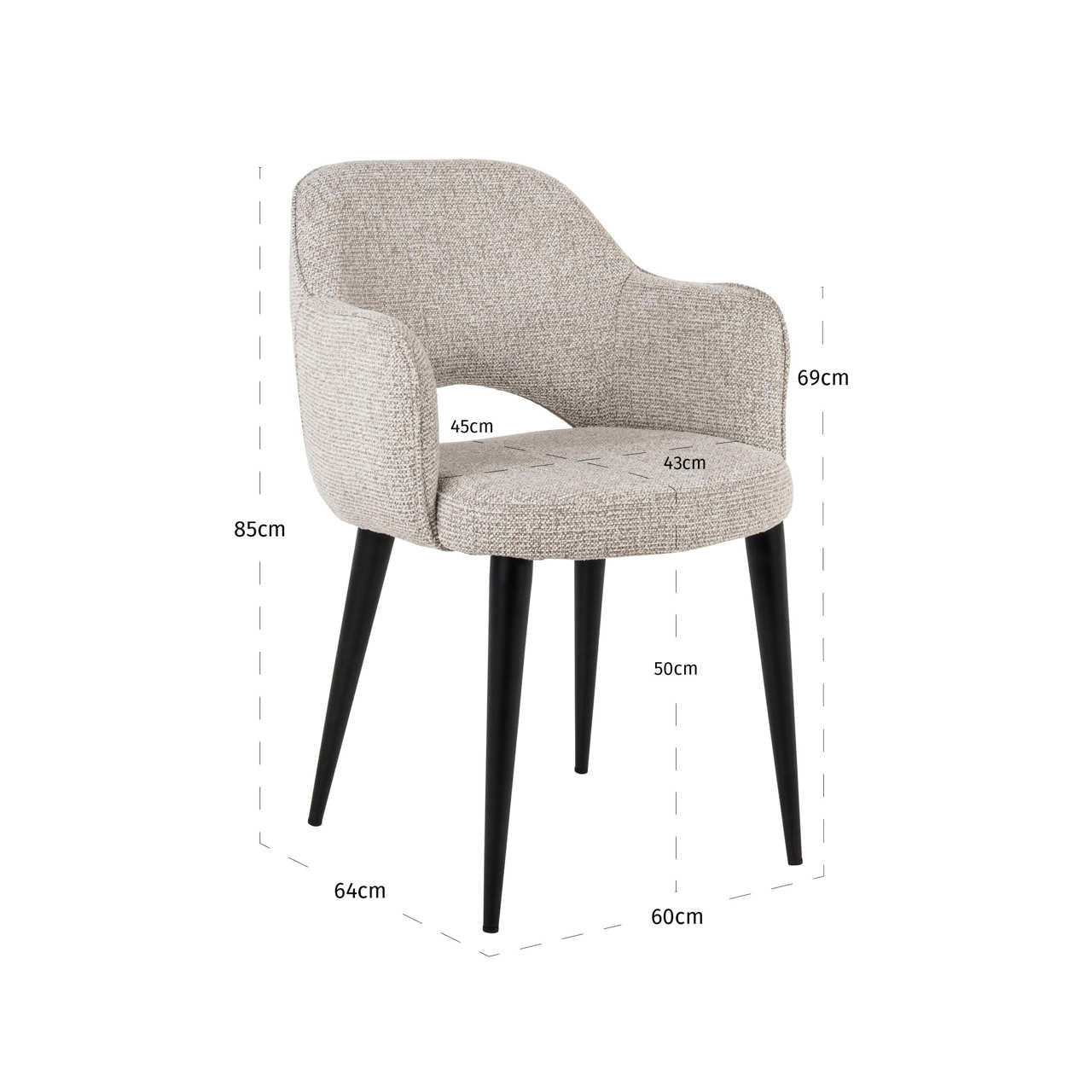 Richmond Interiors Esszimmerstuhl Giovanna natural fancy fire retardant Esszimmerstuhl Richmond Interiors