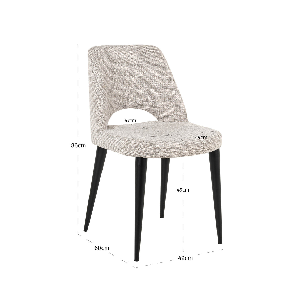 Richmond Interiors Esszimmerstuhl Tabitha natural fancy fire retardant (Set of 2) Richmond Interiors