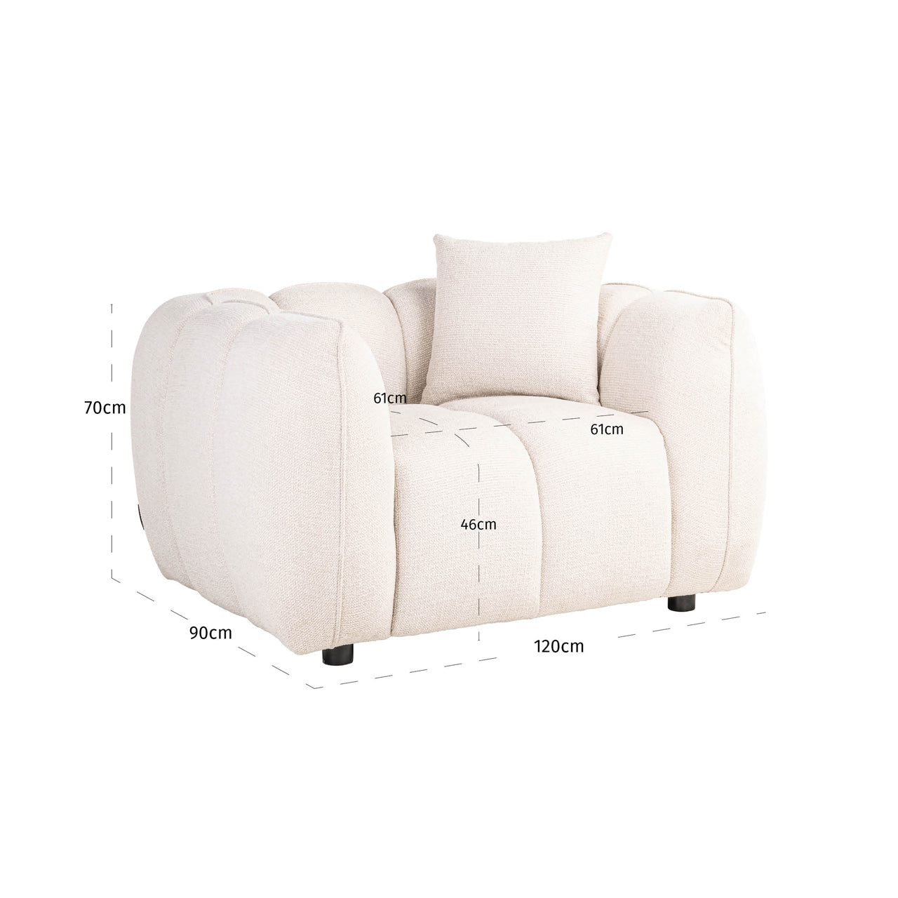 Richmond Interiors Lounge Stuhl Jezebel cream fancy Lounge Stuhl Richmond Interiors