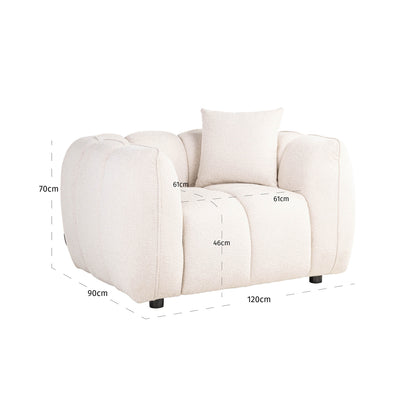 Richmond Interiors Lounge Stuhl Jezebel cream fancy Lounge Stuhl Richmond Interiors