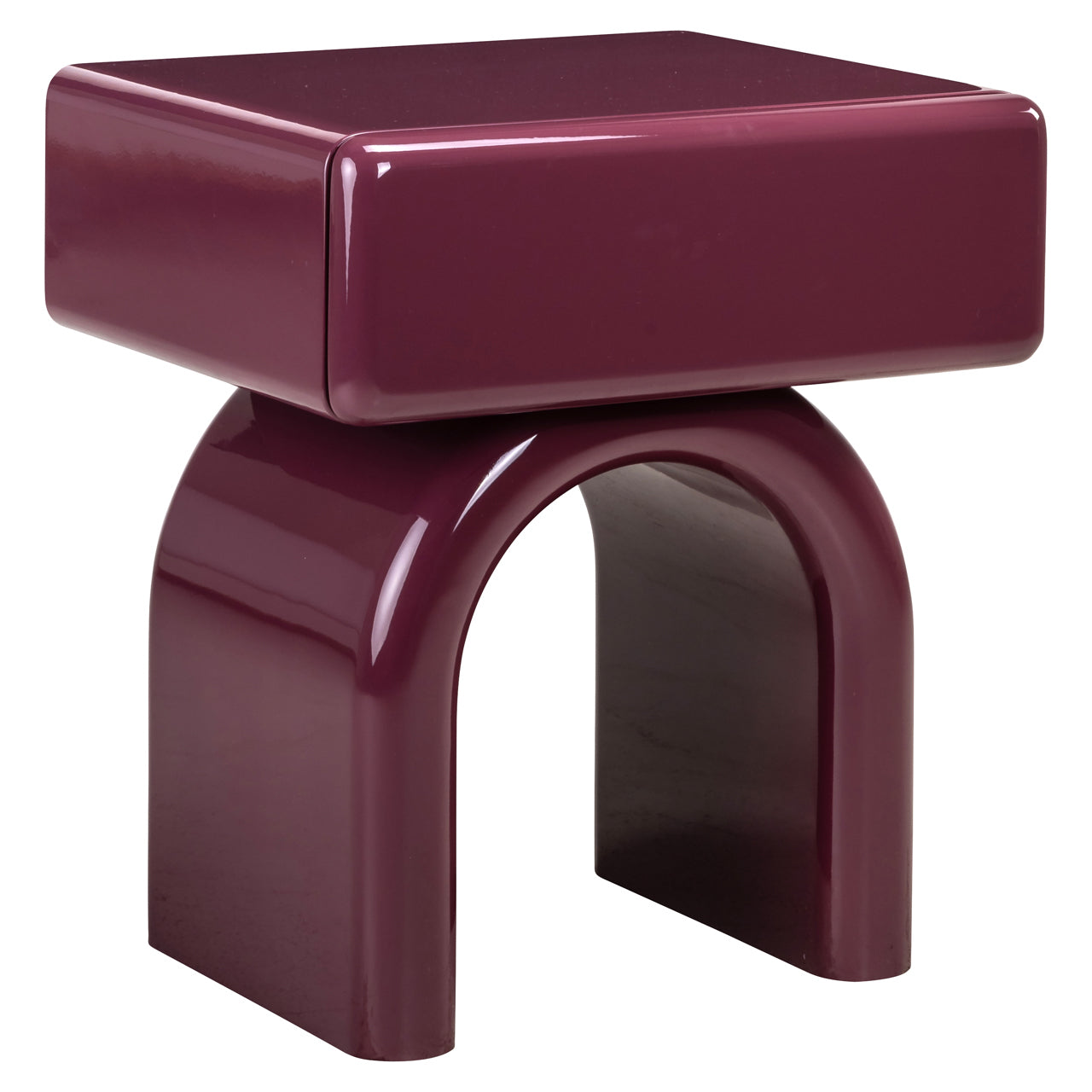Richmond Interiors Nachttisch Bennet burgundy 1-drawer Nachttisch Richmond Interiors
