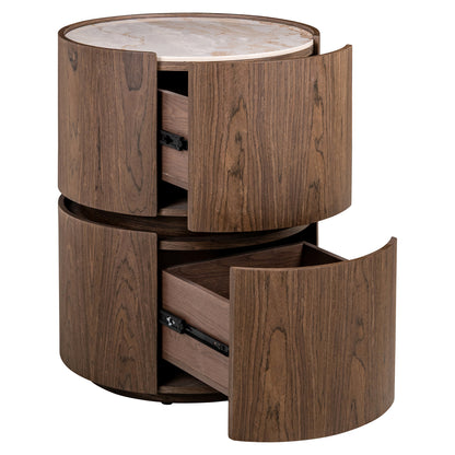 Richmond Interiors Nachttisch Ellery brown 2-drawers Richmond Interiors
