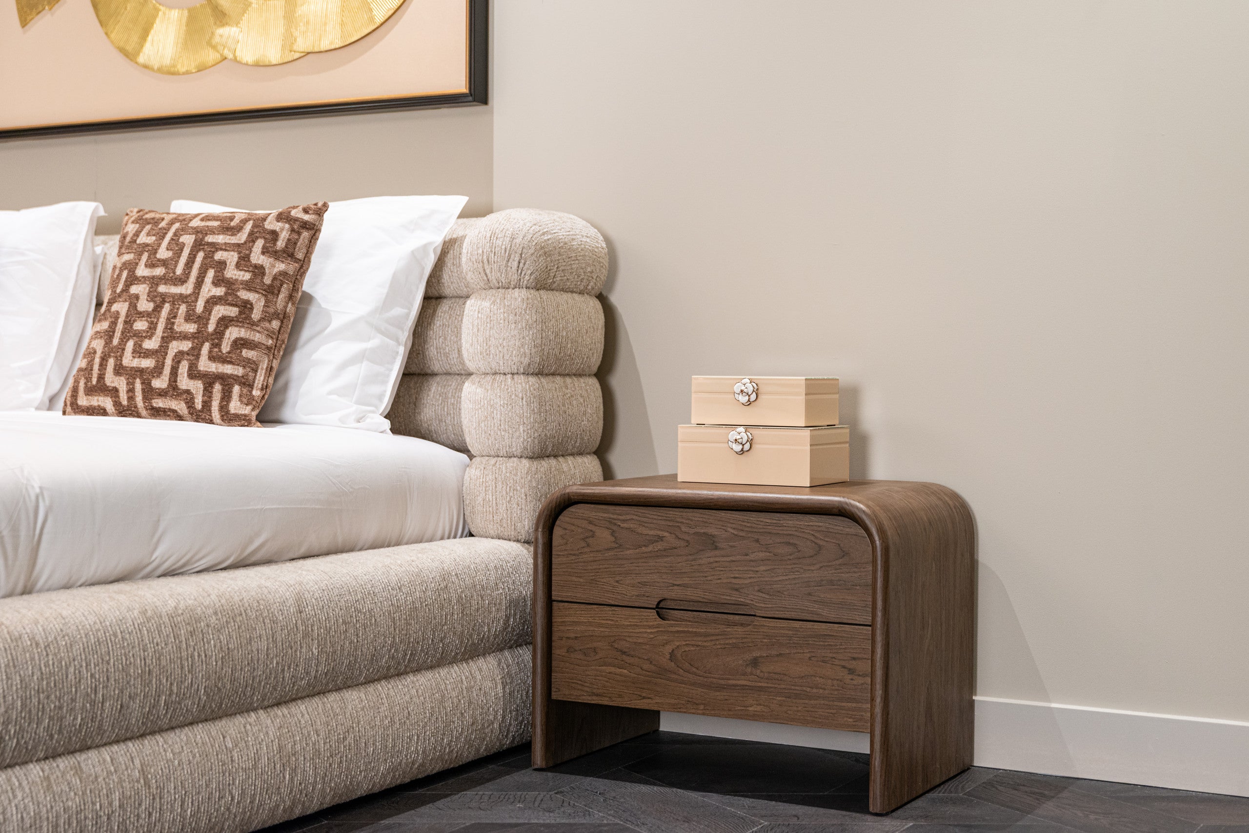 Richmond Interiors Nachttisch Bedford brown 2-drawers