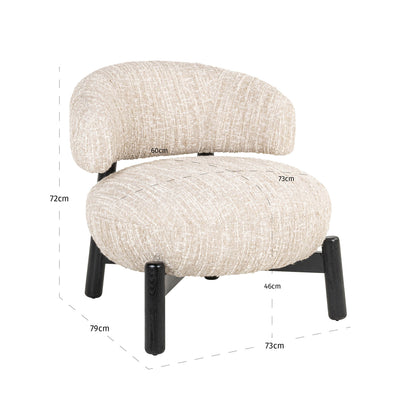 Richmond Interiors lounge chair Ornella beige angora