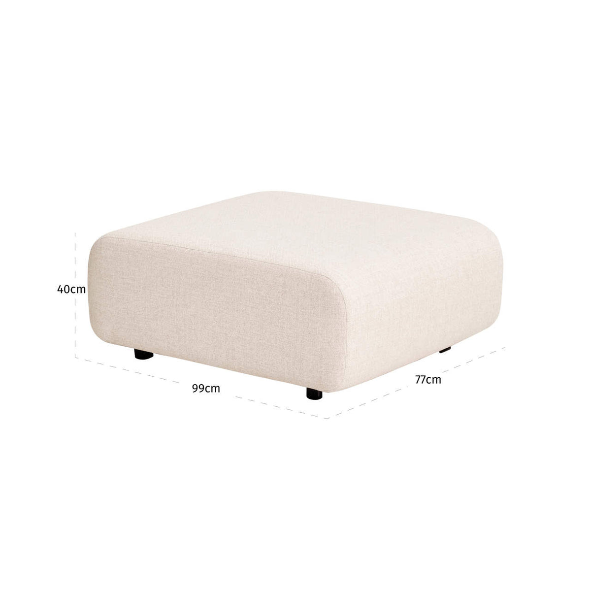 Richmond Interiors Garten Hocker &amp; Fußbank Dawson beige alpine Richmond Interiors
