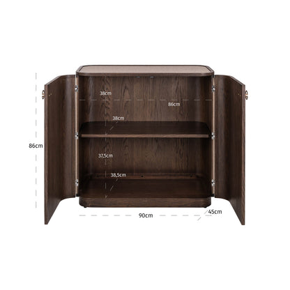 Kredens Richmond Interiors Willox beżowy 2-drzwiowy