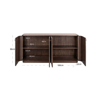 Kredens Richmond Interiors Willox beżowy 4-drzwiowy