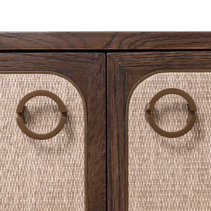 Kredens Richmond Interiors Willox beżowy 4-drzwiowy