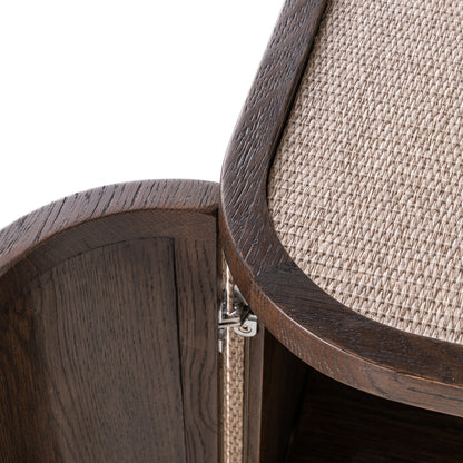 Kredens Richmond Interiors Willox beżowy 4-drzwiowy