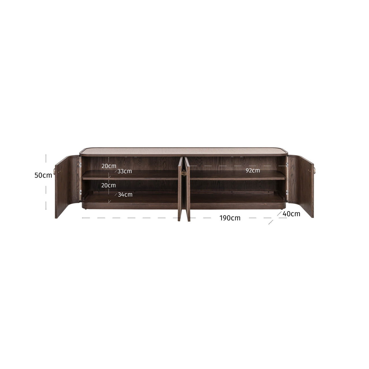 Richmond Interiors TV-Schrank Willox beige 4-doors TV-Schrank Richmond Interiors