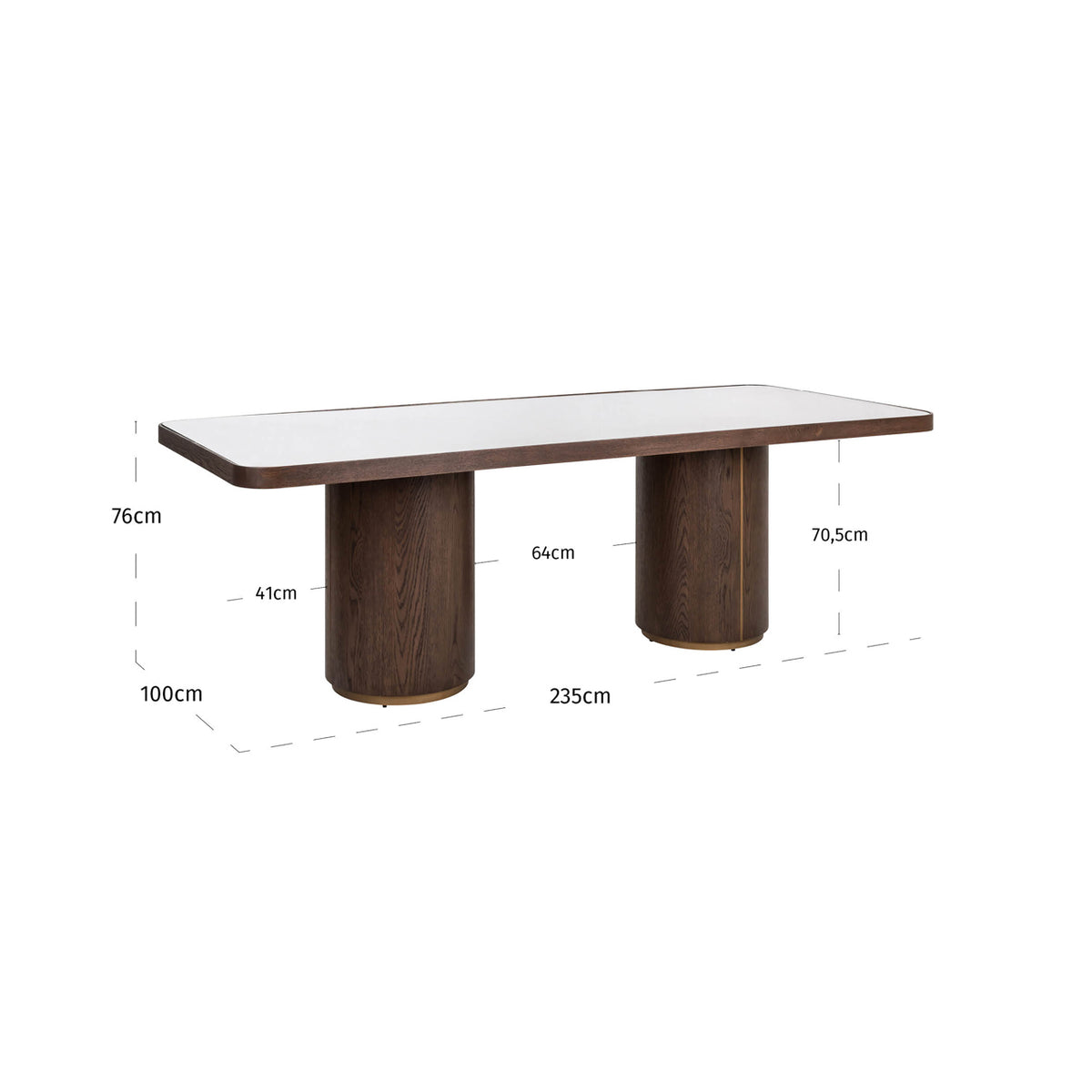 Richmond Interiors Esstisch Willox beige 235 including glass Richmond Interiors
