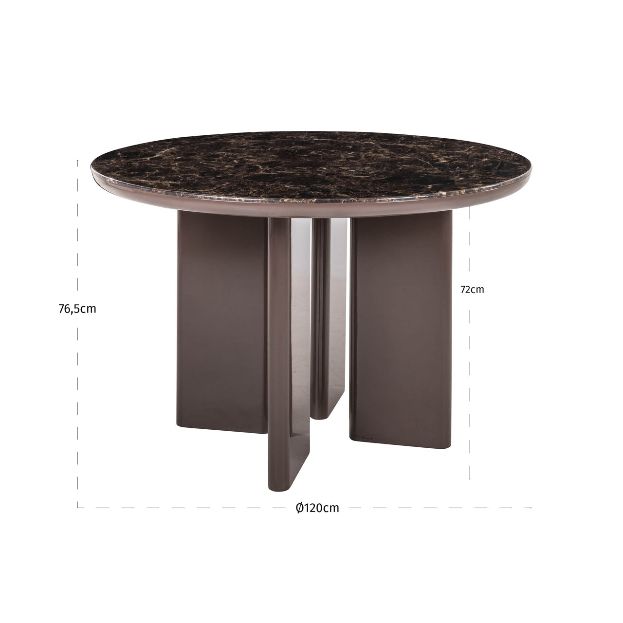 Richmond Interiors Esstisch Almundi chocolat brown 120Ø Esstisch Richmond Interiors