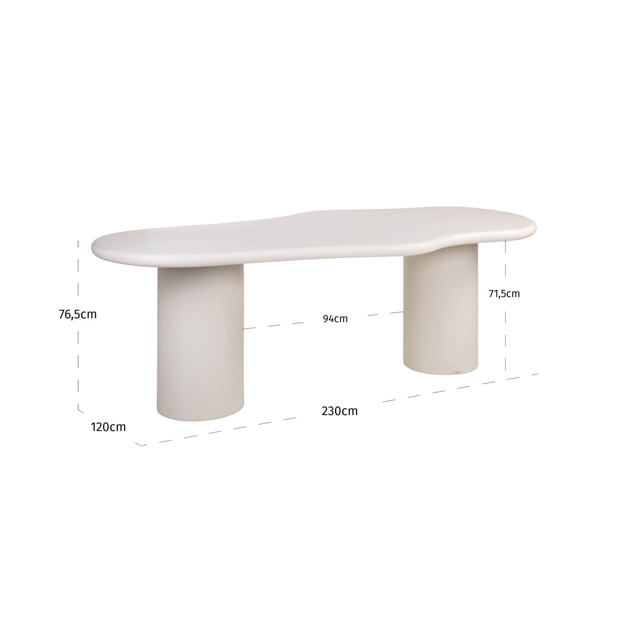 Richmond Interiors Esstisch Bloomstone white 230 Esstisch Richmond Interiors