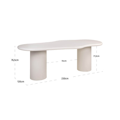 Richmond Interiors Esstisch Bloomstone white 230 Esstisch Richmond Interiors