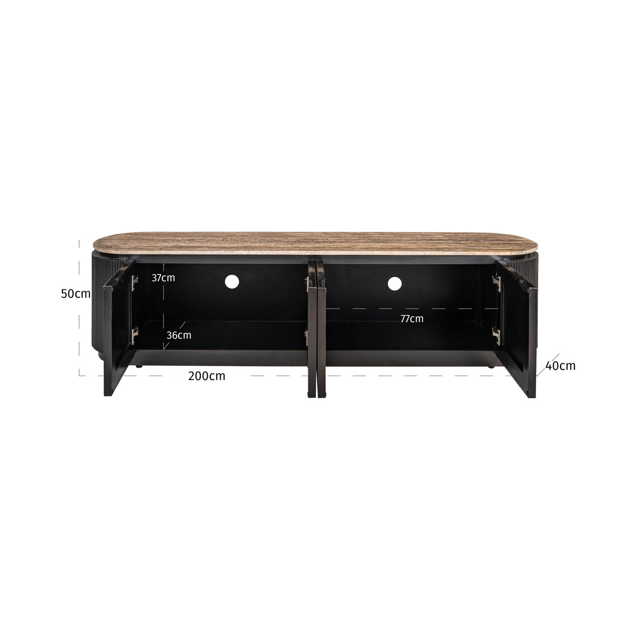 Richmond Interiors TV-Schrank Russo ash brown 4-doors