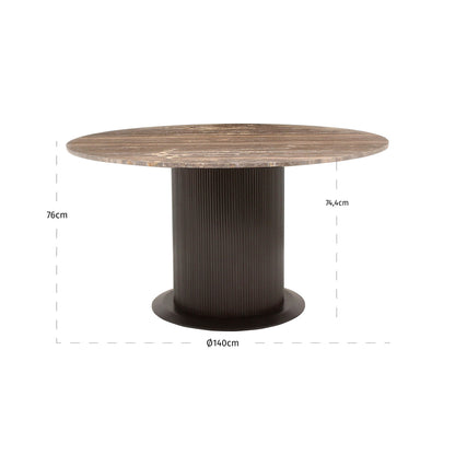 Richmond Interiors Esstisch Russo ash brown 140Ø Esstisch Richmond Interiors