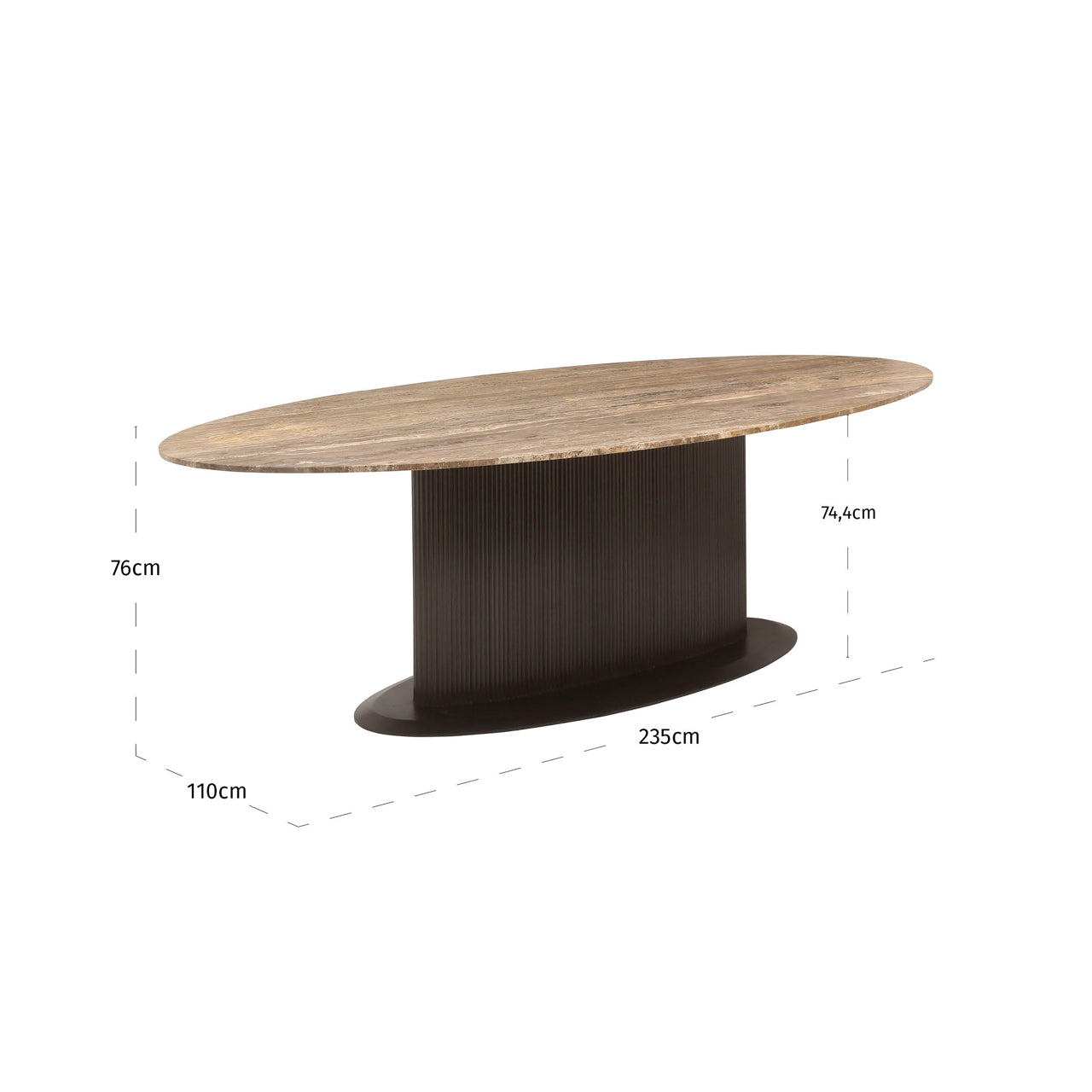 Richmond Interiors Esstisch Russo ash brown oval 235 Esstisch Richmond Interiors