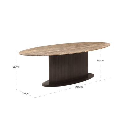 Richmond Interiors Esstisch Russo ash brown oval 235 Esstisch Richmond Interiors