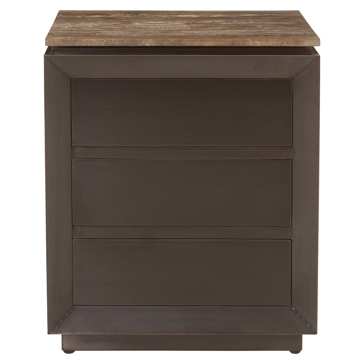 Richmond Interiors Nachttisch Russo ash brown 3-drawers Richmond Interiors