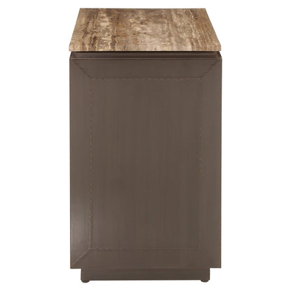 Richmond Interiors Nachttisch Russo ash brown 3-drawers Richmond Interiors