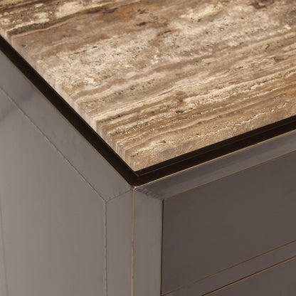 Richmond Interiors Nachttisch Russo ash brown 3-drawers Richmond Interiors