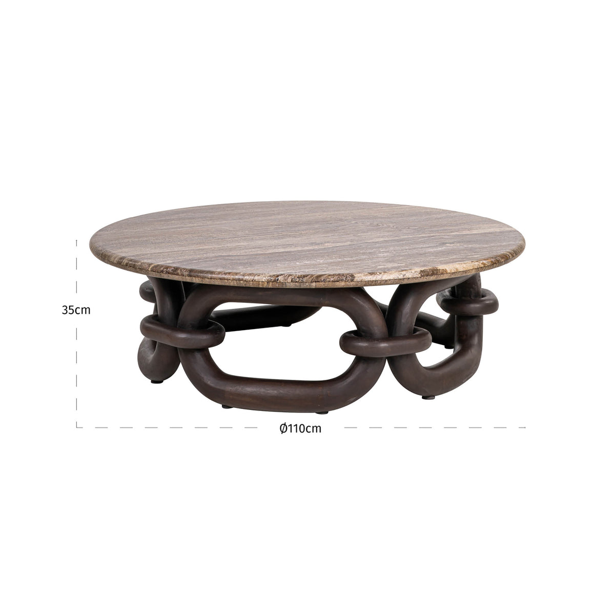 Richmond Interiors Couchtisch Chainey ash brown Richmond Interiors