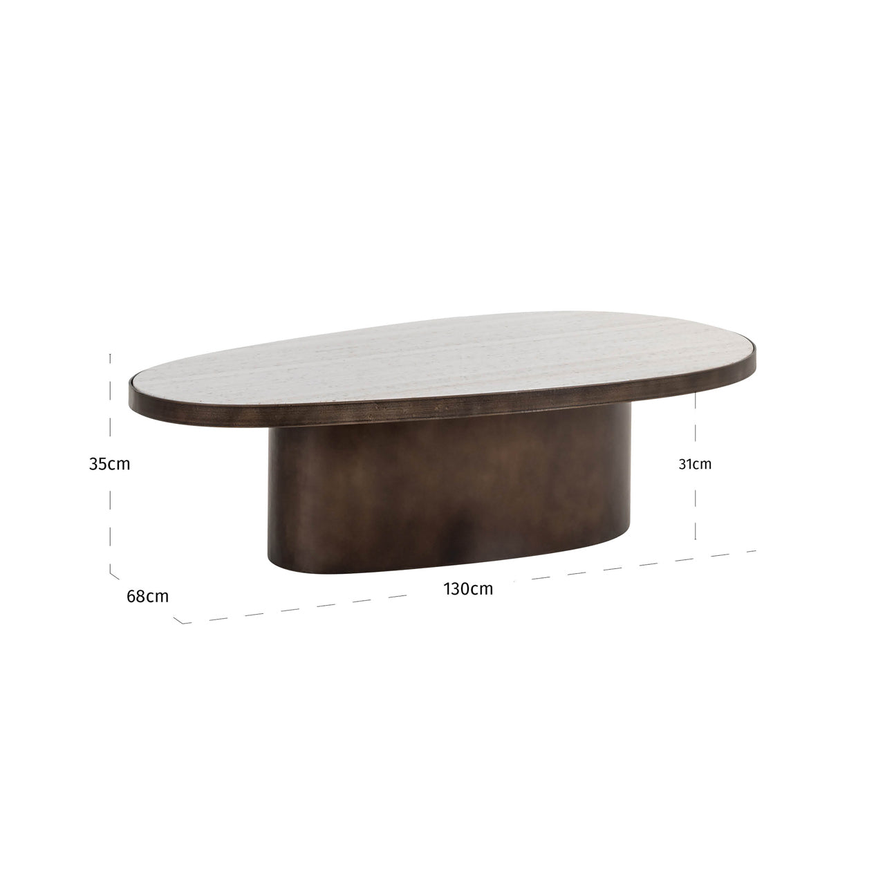 Richmond Interiors Couchtisch Biloxi brown Couchtisch Richmond Interiors