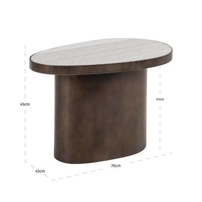 Richmond Interiors Beistelltisch Biloxi brown Beistelltisch Richmond Interiors