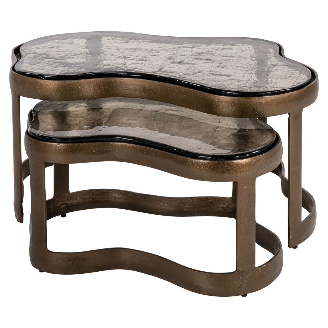 Richmond Interiors Couchtisch Fairfield brass antique (Set of 2) Couchtisch Richmond Interiors