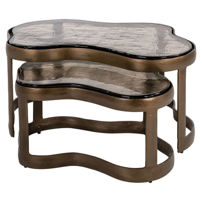 Richmond Interiors Couchtisch Fairfield brass antique (Set of 2) Couchtisch Richmond Interiors