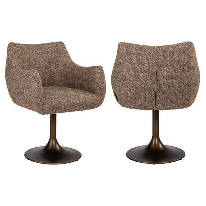 Richmond Interiors Esszimmerstuhl Aldo brown tweed swivel Esszimmerstuhl Richmond Interiors