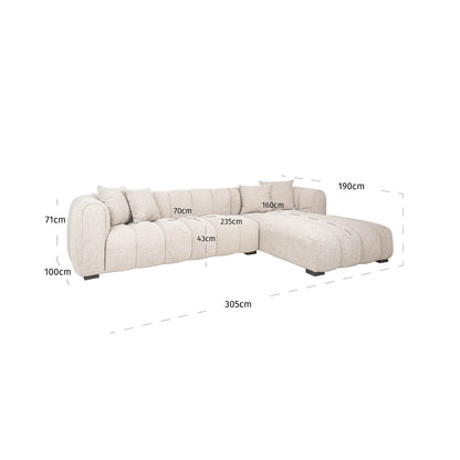Richmond Interiors Sofa Novaro natural fancy lounge right Richmond Interiors