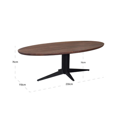 Richmond Interiors Esstisch Stafford spicebrown oval 230 Esstisch Richmond Interiors